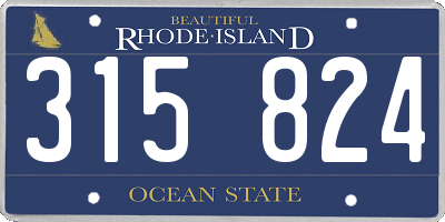 RI license plate 315824
