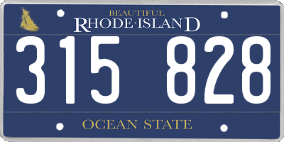 RI license plate 315828