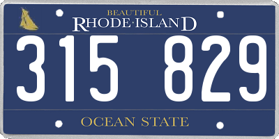 RI license plate 315829