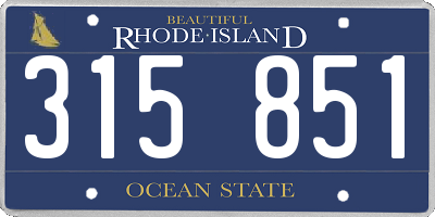 RI license plate 315851