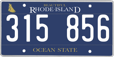 RI license plate 315856