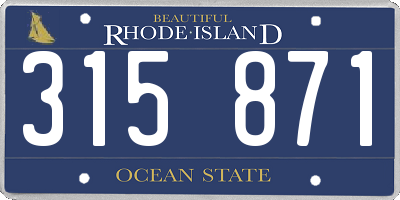 RI license plate 315871
