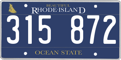 RI license plate 315872