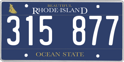 RI license plate 315877
