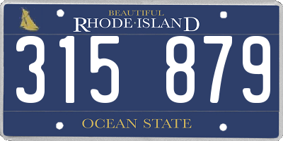 RI license plate 315879