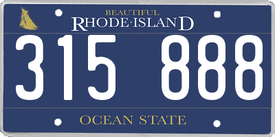RI license plate 315888