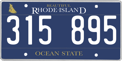 RI license plate 315895