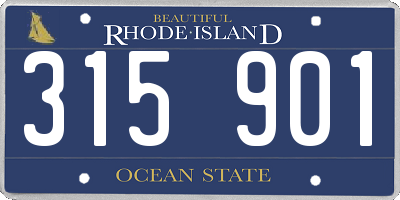 RI license plate 315901