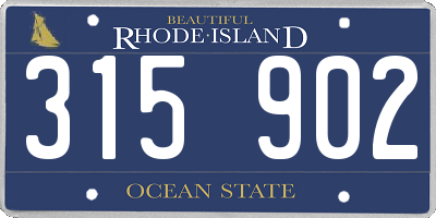 RI license plate 315902