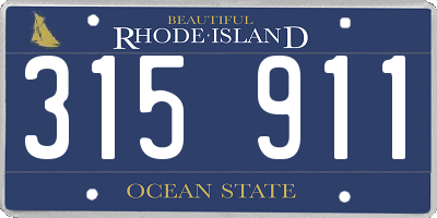 RI license plate 315911