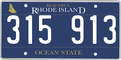 RI license plate 315913