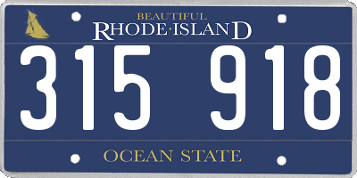 RI license plate 315918