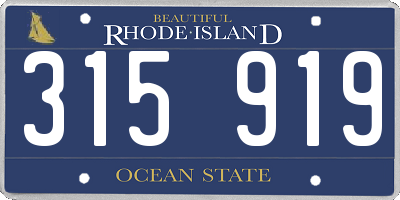 RI license plate 315919