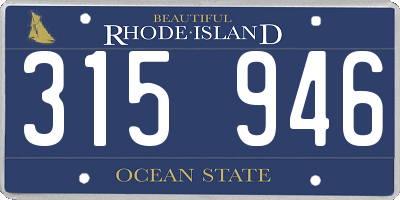 RI license plate 315946