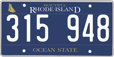 RI license plate 315948