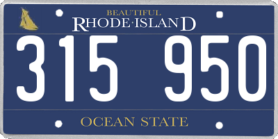 RI license plate 315950