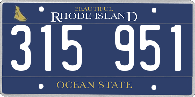 RI license plate 315951