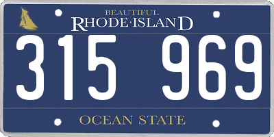 RI license plate 315969