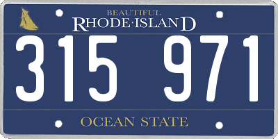 RI license plate 315971