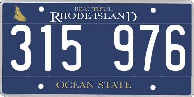RI license plate 315976