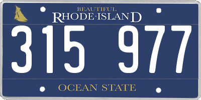 RI license plate 315977