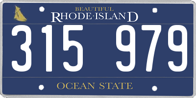 RI license plate 315979