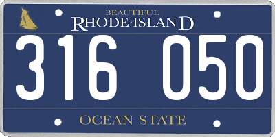 RI license plate 316050