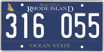 RI license plate 316055