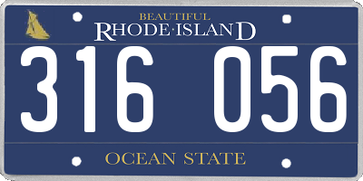 RI license plate 316056