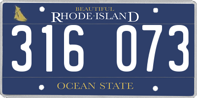 RI license plate 316073