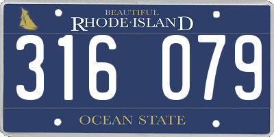 RI license plate 316079