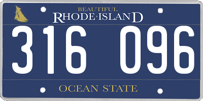 RI license plate 316096