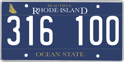 RI license plate 316100