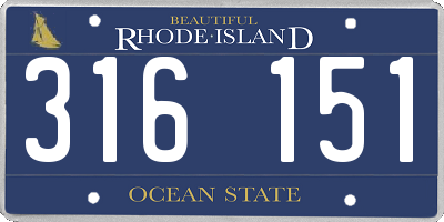 RI license plate 316151