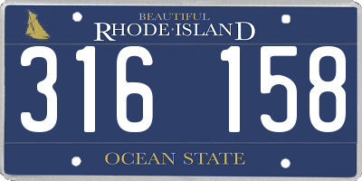 RI license plate 316158