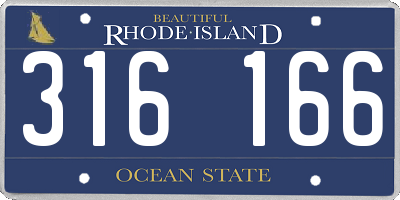 RI license plate 316166