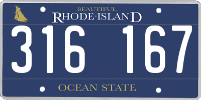RI license plate 316167