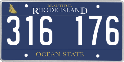 RI license plate 316176