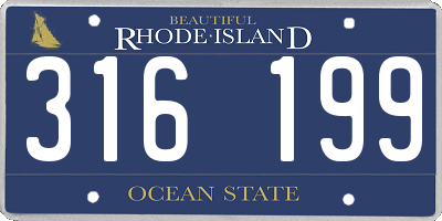 RI license plate 316199