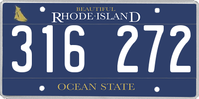RI license plate 316272