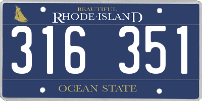 RI license plate 316351