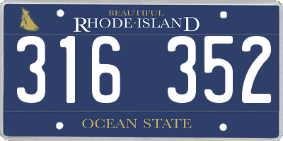 RI license plate 316352