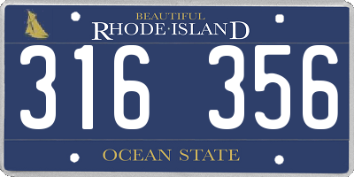 RI license plate 316356