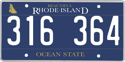 RI license plate 316364