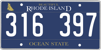 RI license plate 316397