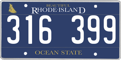 RI license plate 316399