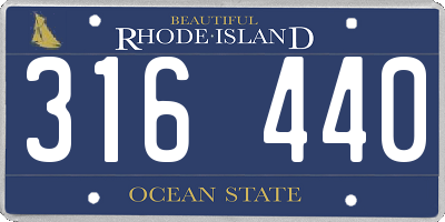 RI license plate 316440