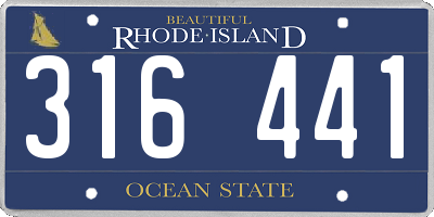 RI license plate 316441