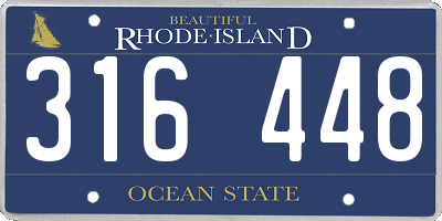 RI license plate 316448
