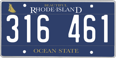 RI license plate 316461